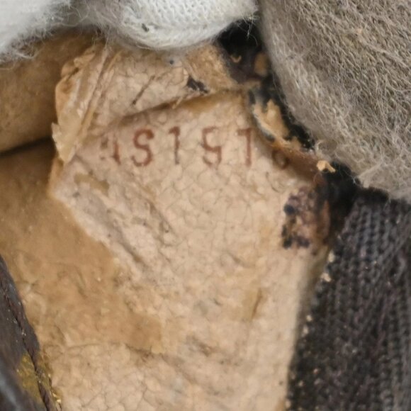 LOUIS VUITTON Logo BUCKET PM Pouch Bag Monogram Leather Brown France - Picture 11 of 15